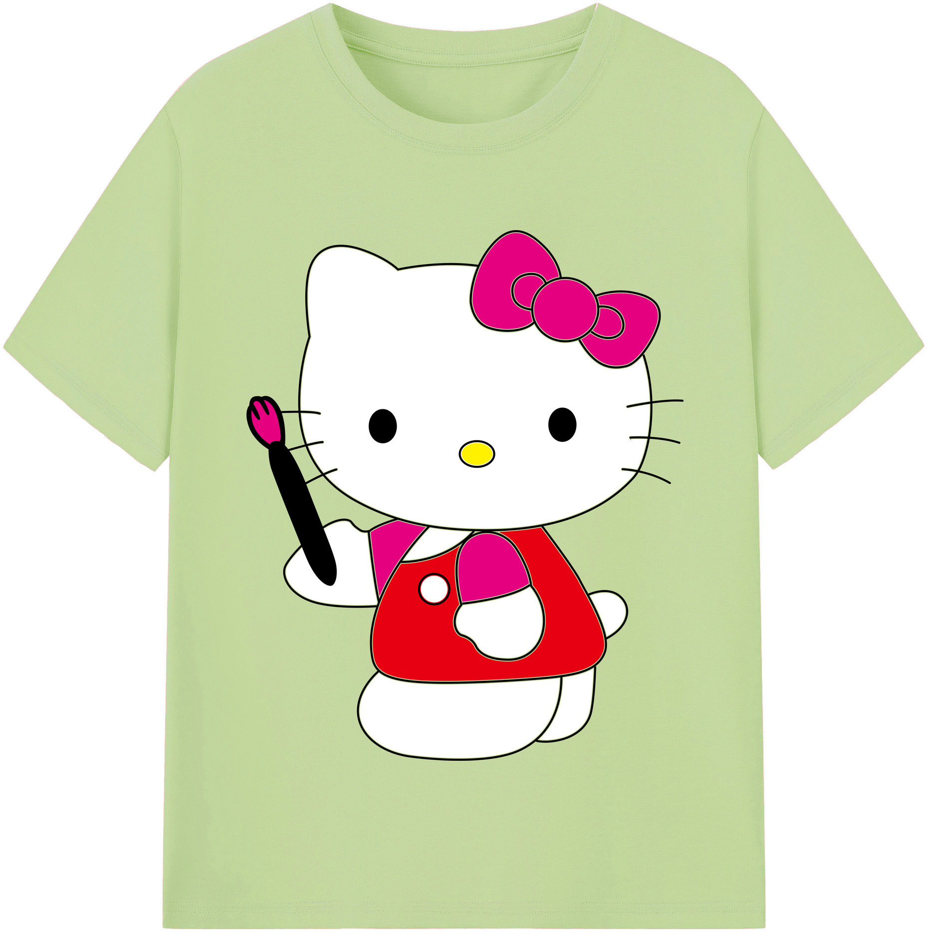 （画像用） Hello Kitty ハローキティ 綿100％半袖Tシャツ（フロントプリント）